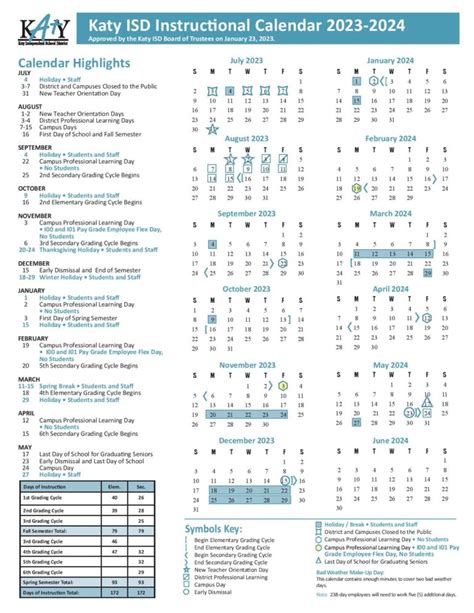 katy isd calendar|More.